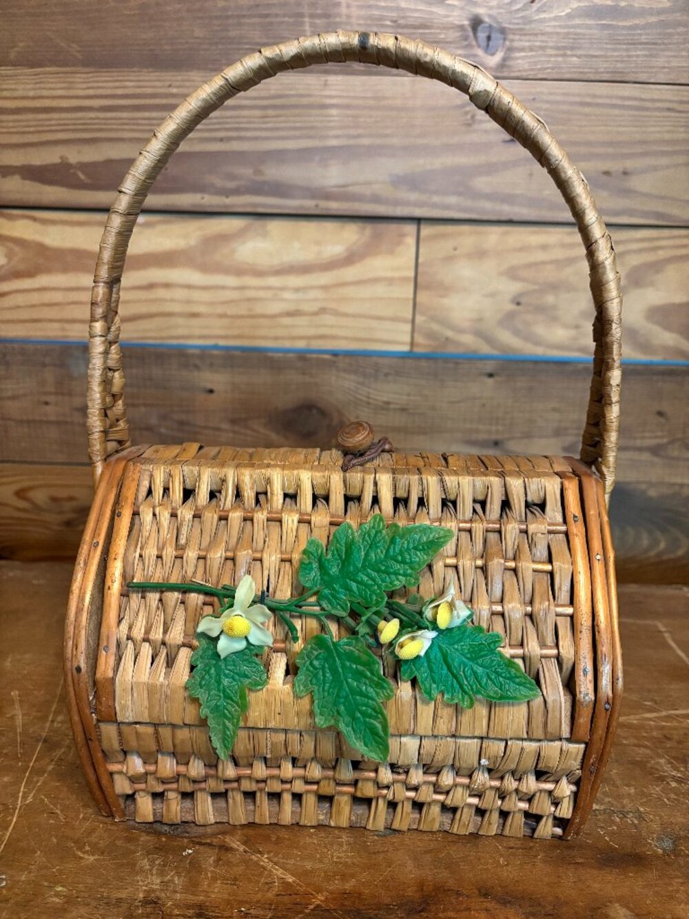 Vintage Wicker Basket Purse